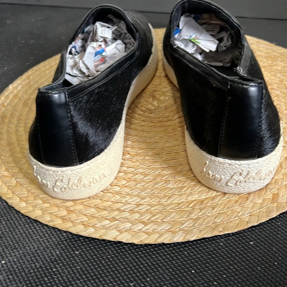 Sam Edelman Becker Real Fur Slip -on Sneakers Loafer Canvas Size 12 - Picture 7 of 15